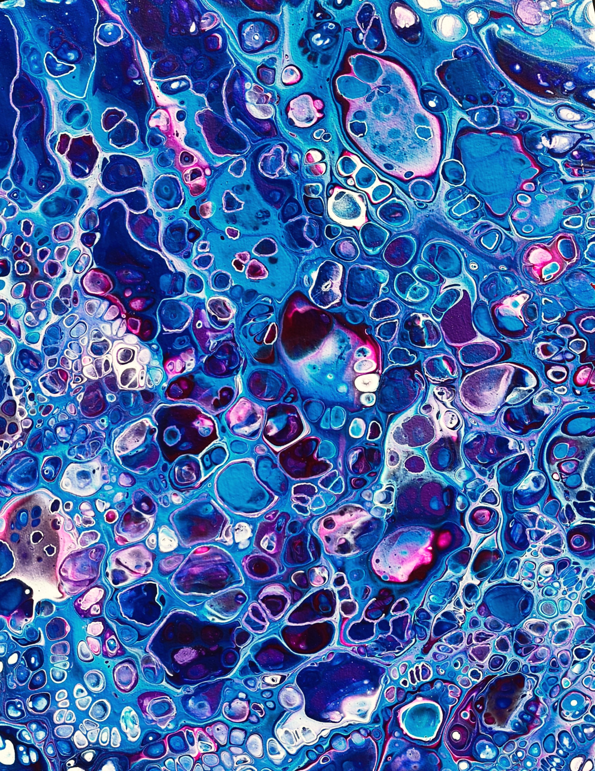 Amethyst Abyss - pour painting by Chris Broussard